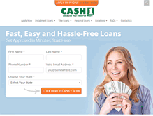 Tablet Screenshot of cash1loans.com